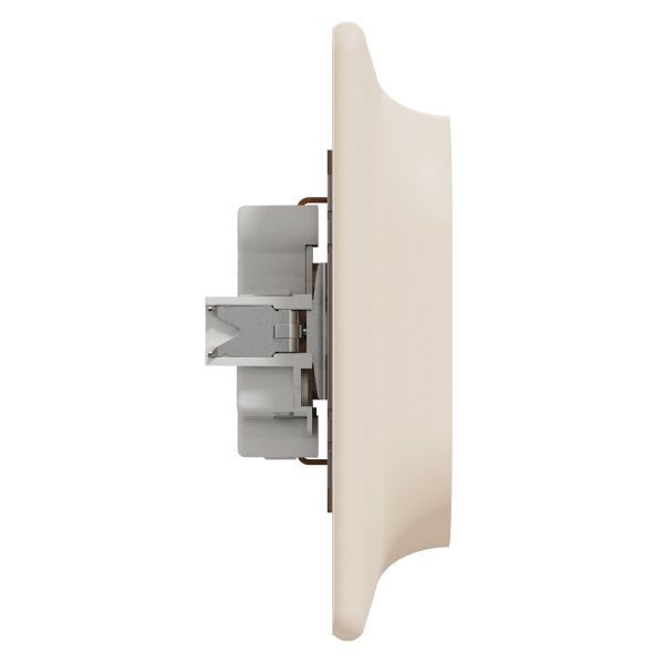 Розетка силовая двойная с заземлением Schneider Electric Sedna Design со шторками без крышки бежевый SDD312221