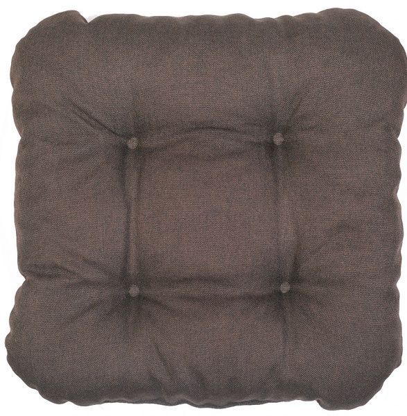 Подушка на стул Безе 41х41х8 жаккард С22+С15 золотой+шоколад