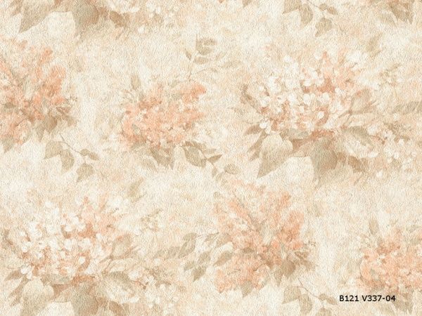 Шпалери вінілові на флізеліновій основі Слов'янські шпалери Elegance collection Бузок V337-04 1,06x10,05 м 