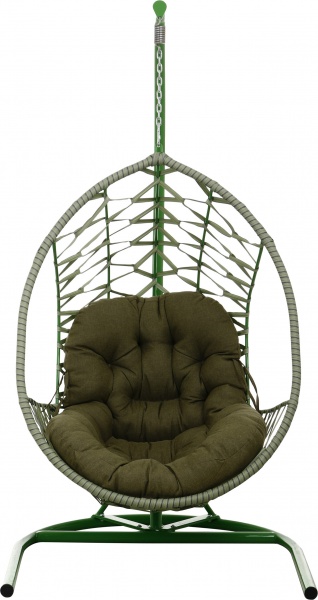 Кресло-кокон Латинос плетение зигзаг зеленый