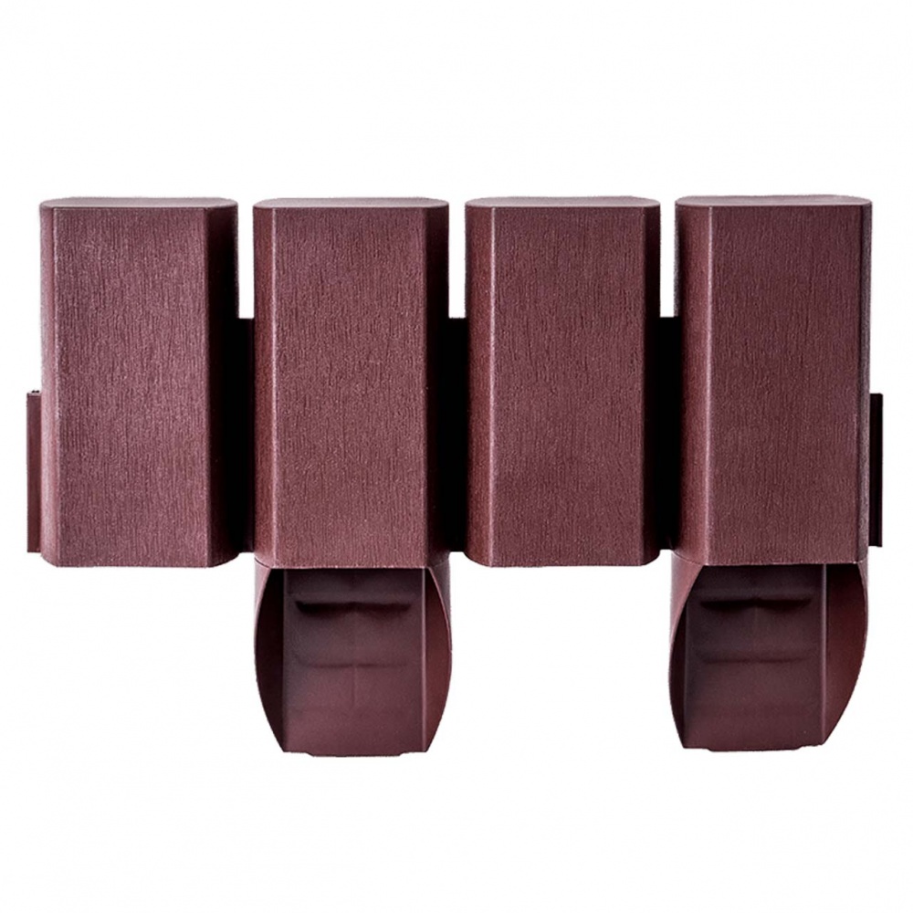 Ограждение Алеана для клумб и грядок 130х90х15 см (L-3,8 м) коричневый