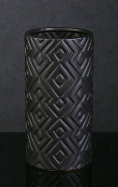 Ваза Rhombus 12х12х23 см черная