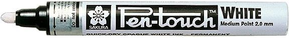 Маркер Sakura Pen-Touch середній MEDIUM 2.0 мм 42500 білий 
