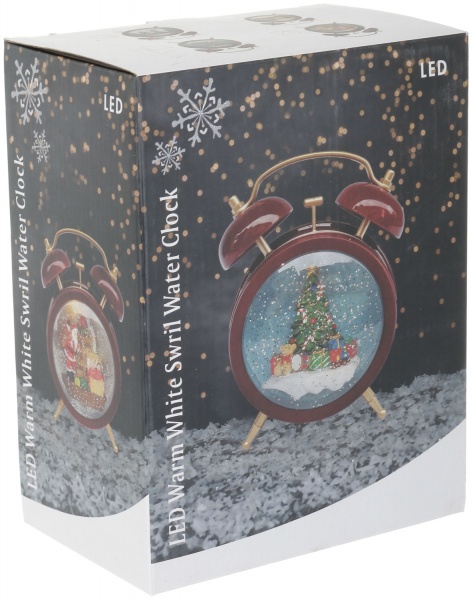 Фонарь декоративный Часы Санты подарки 14x8, 5x19 см