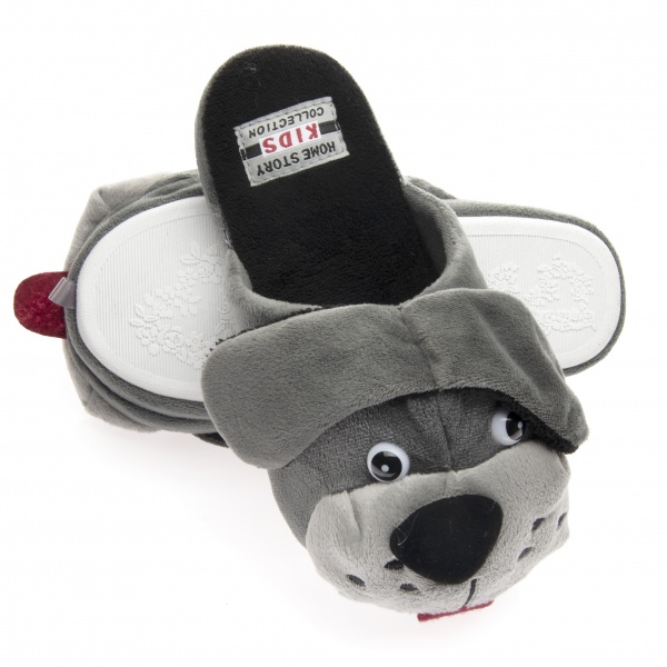 Капці дитячі для хлопчика Home Story р.32-33 сірий 211554-2 