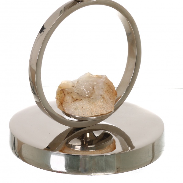 Ваза PANACHE Linear Stone 55 см сіро-коричневий/нікель 