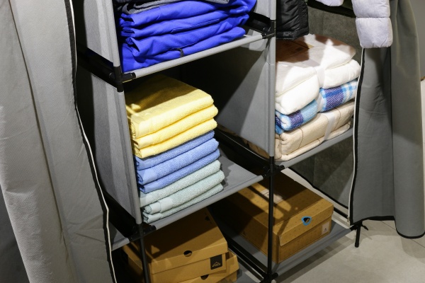 Тканинна шафа London 1720х1280х450 мм сірий із чорним 