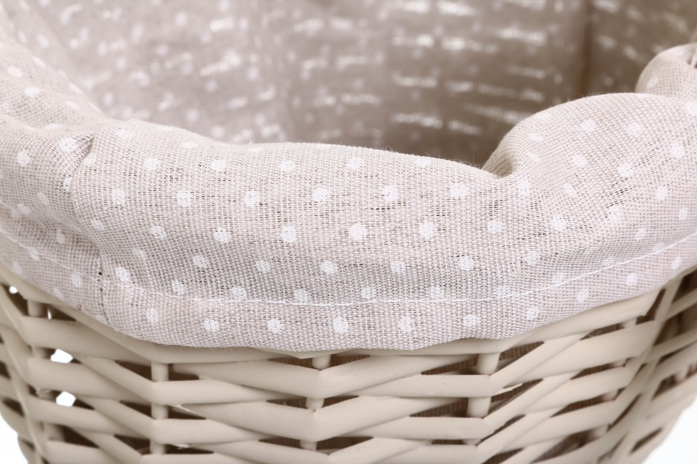 Кошик плетений з текстилем 25х21х14/30 см TC23-2-3