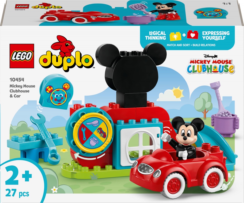 Конструктор LEGO DUPLO Микки Маус: Клубный дом и автомобиль 10454