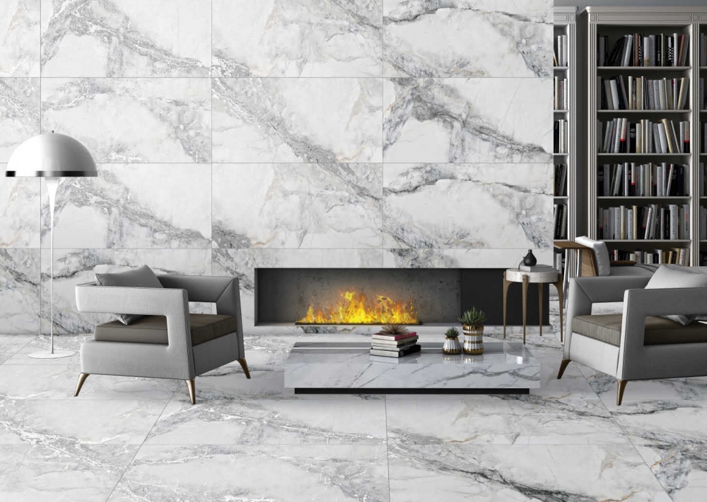 Плитка Cerossa Ceramica Zorya white sugar carving 60x120 см