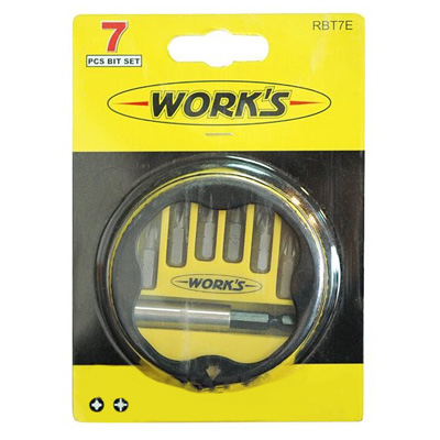 Набор бит Work's 7 шт. RBT7E