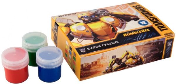 Фарби гуашеві Transformers BumbleBee Movie 12 кольорів TF19-063 KITE