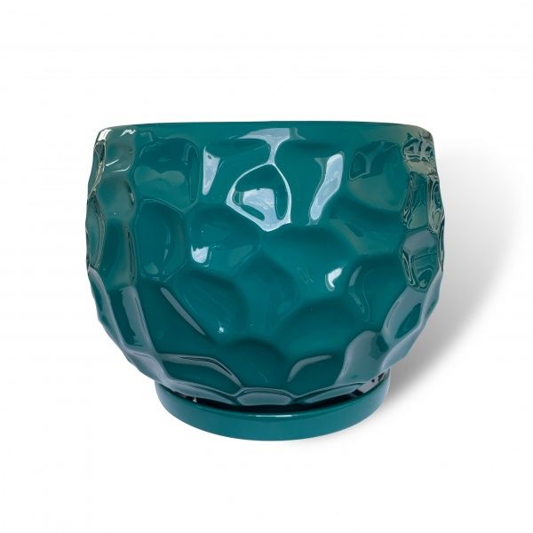 Горщик керамічний Резон Куля параметрична фігурний 4л смарагдовий 