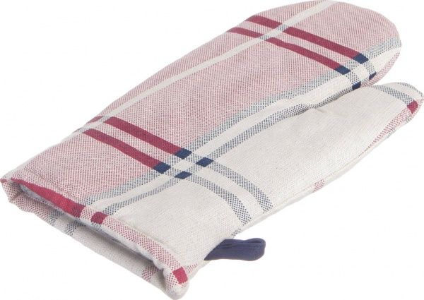 Варежка-прихватка Шарлотта клетка 16x33 см бежево-красный La Nuit 