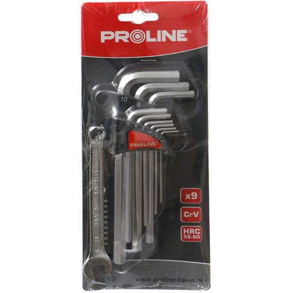 Набор ключей шестигранных Profix 999005 + ключ комбинированный 10 мм