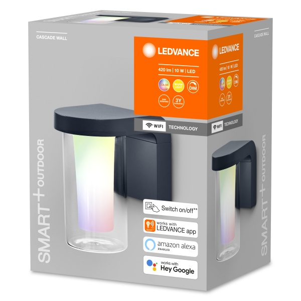 Світильник світлодіодний Ledvance Smart Wifi Cascade Wall RGBW 10 Вт чорний AC309350055 