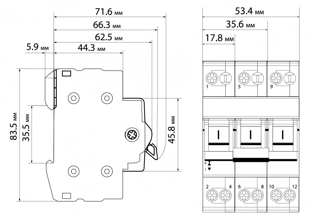 Перемикач Аско-Укрем RPV (І-0-ІІ) 63 A0010220011