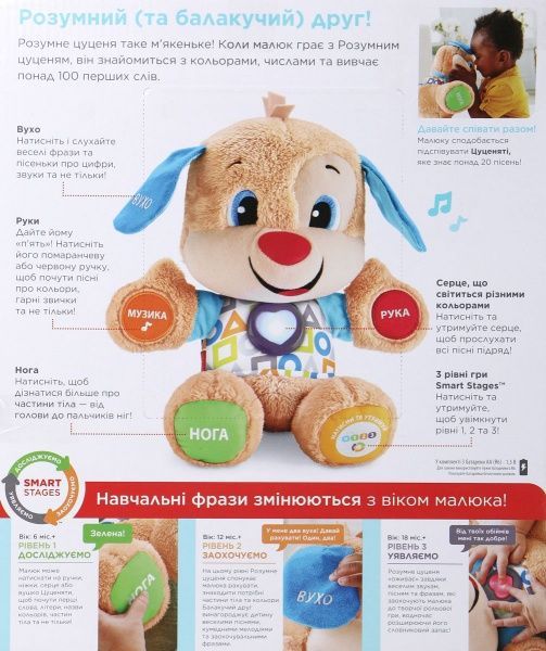 Умный щенок Fisher Price с технологией Smart Stage (укр.) FPN91