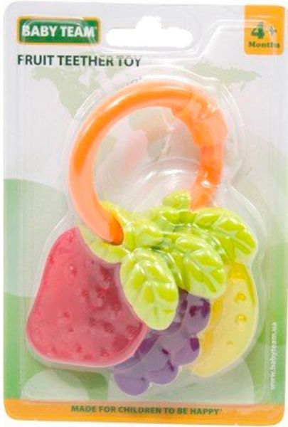Брязкальце-прорізувач Baby Team Фрукти 8470