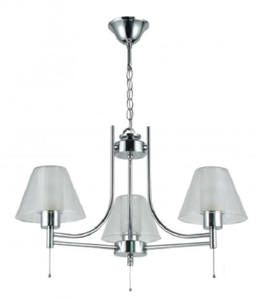 Люстра Miorro Cristallo металл/стекло3x40 Вт E14 хром 51-311-032