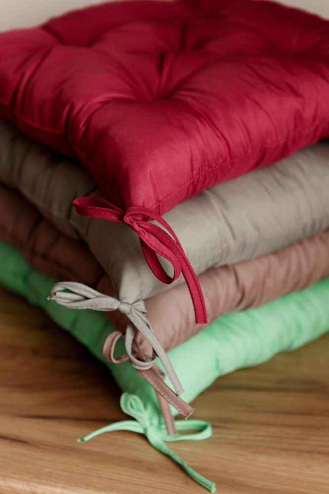 Подушка на стул Фибра 40х40 бордо Прованс