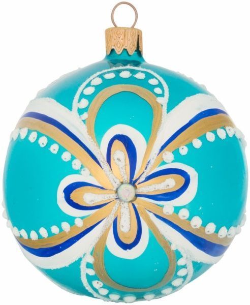 Куля скляна d80 6594 блакитний