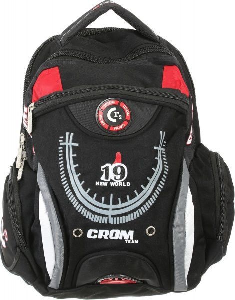 Рюкзак школьный Crom красно-черный