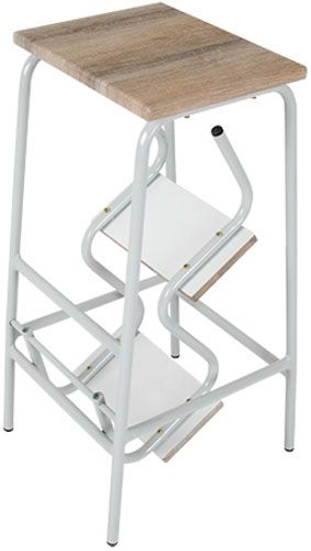 Лестница-стул Vitan d16 мм секвойя / белый молочный 