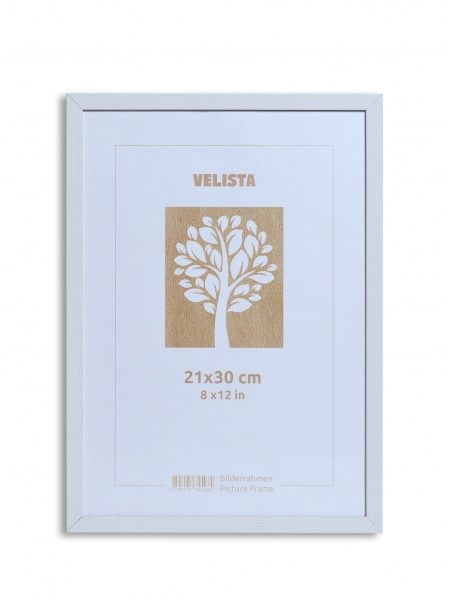 Рамка для фотографії зі склом Velista 10BW-6003v 21х30 см білий 