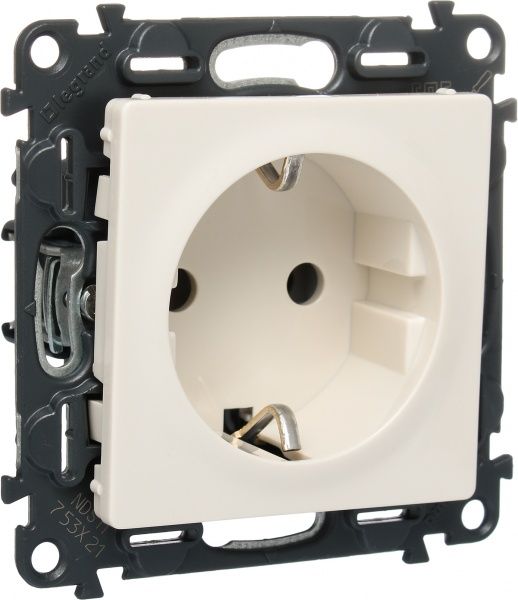 Розетка із заземленням Legrand Life без шторок кремовий 753521