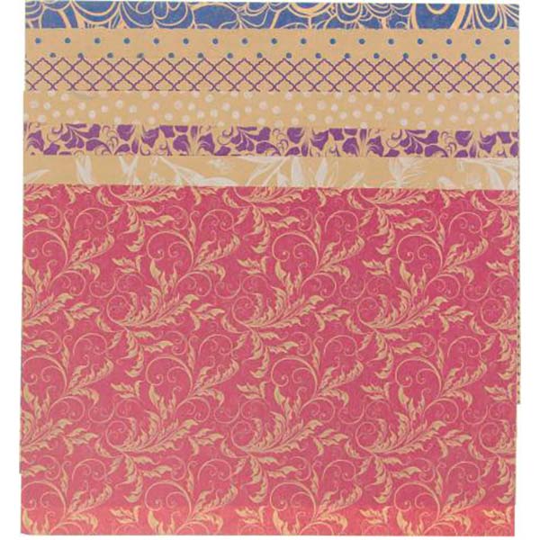 Бумага цветная дизайнерская А4 Крафт 7 листов Поділля