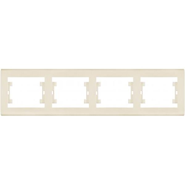 Рамка четырехместная Makel Manolya горизонтальная слоновая кость 41010704