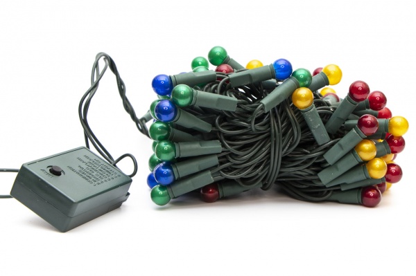 Электрогирлянда линейная Девилон Жемчужные шарики 050642 светодиодная (LED) 100 ламп 