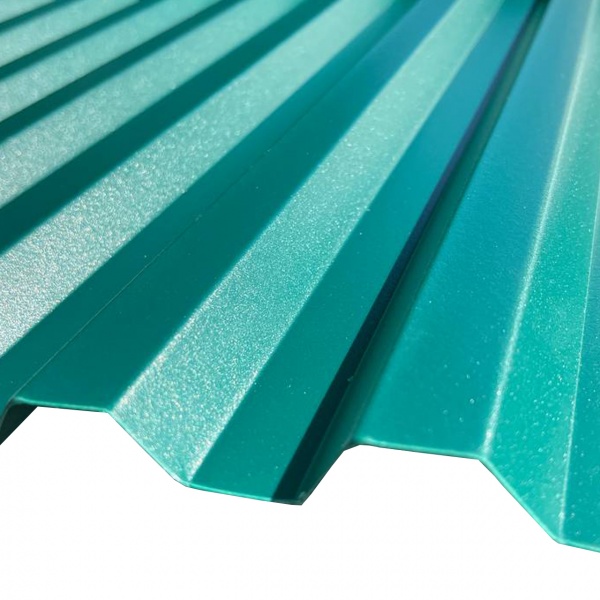 Гофрированный монолитный поликарбонат Rodeca 0,9x2000x900 мм зеленый 