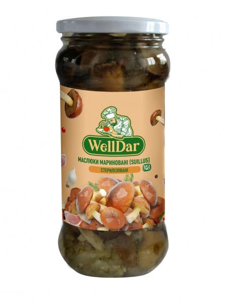 Грибы маринованные WellDar маслята 580 г