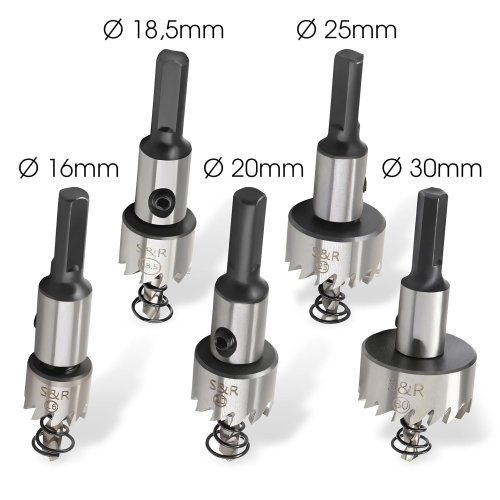 Набір коронок по металу S&R Meister HSS M35 Co5% (у зборі) 109350005
