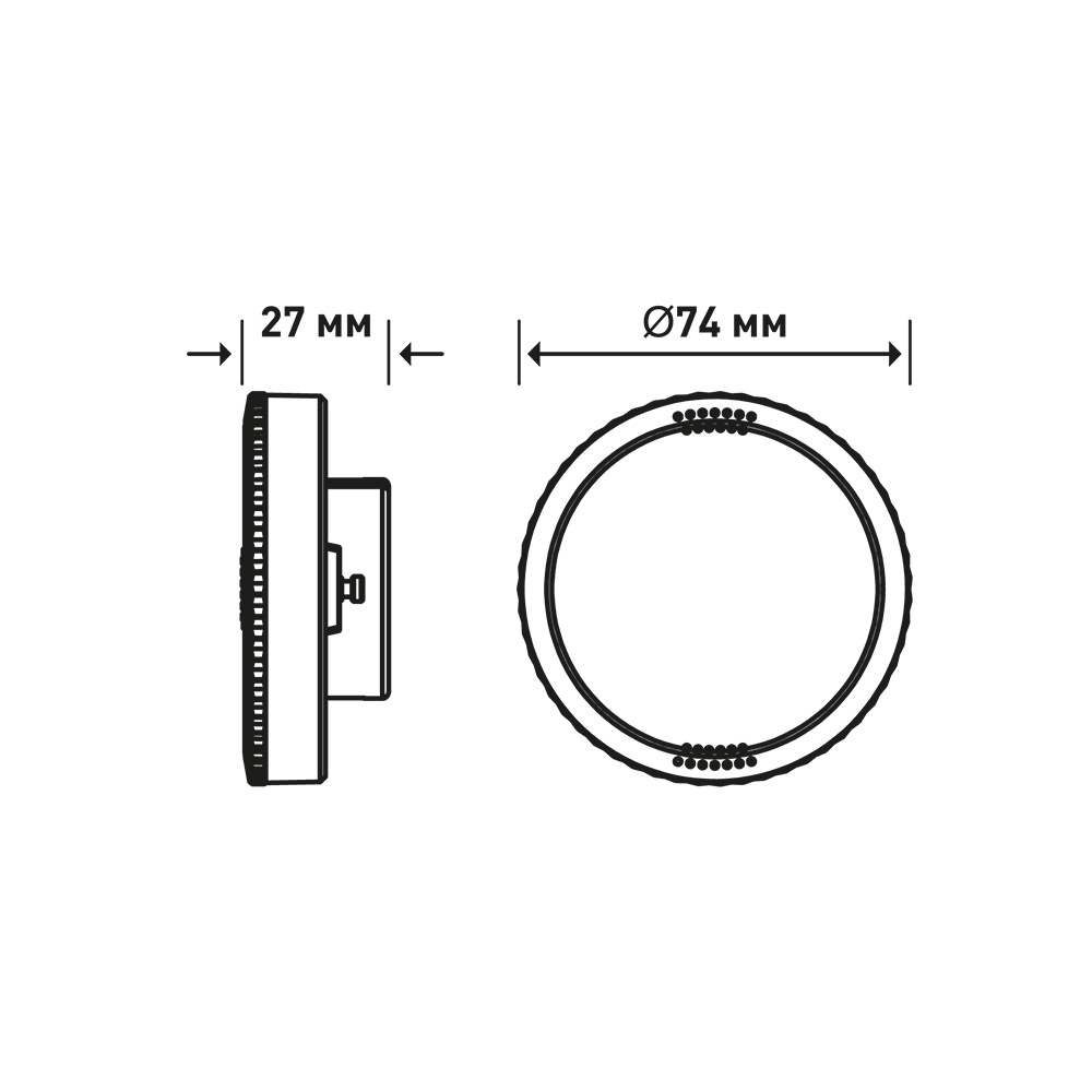 Лампа світлодіодна Maxus 10 Вт GX53 220 В 3000 К 1-GX53-10W-3K