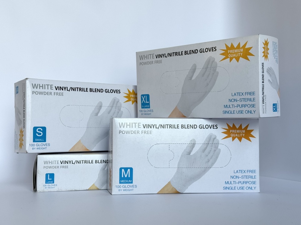 Рукавички медичні Care 365 вінілові білі р.L 100 шт./уп.