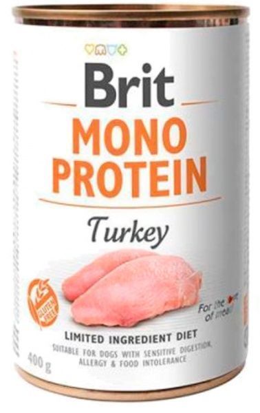 Консерва Brit Care Mono Protein з індичкою, 400г, для собак