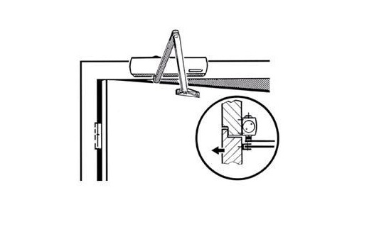 Доводчик дверной Geze TS 4000 + тяга коленная серебряный 120 кг
