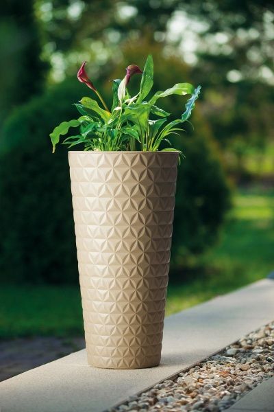 Горшок пластиковый Form Plastic Диамант Слим-30 круглый 25л латте (2930-002) 