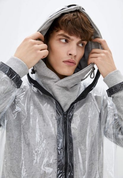 Плащ-дощовик Drydope з чорною стрічкою чоловічий р. M прозорий