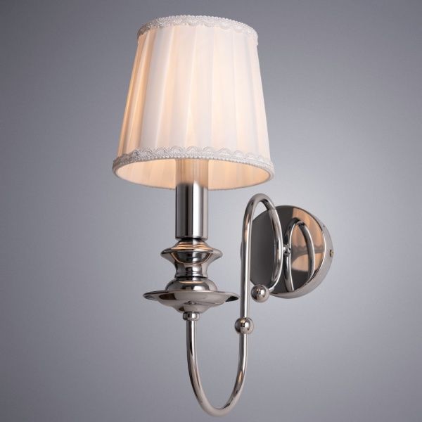 Бра Arte Lamp 1x60 Вт E14 белый/хром A1316AP-1CC 