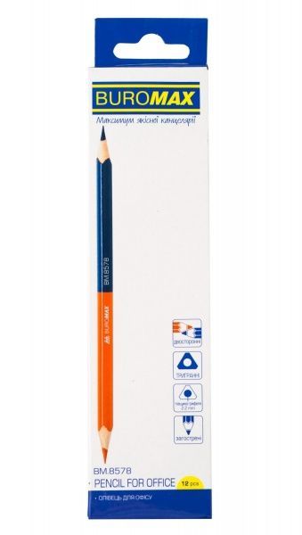 Олівці кольорові двосторонні R&B BM.8578 Buromax