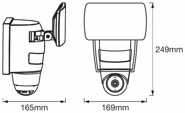 Світильник вуличний настінний Ledvance Smart+ Wifi Flood Camera 24 Вт IP44 темно-сірий 
