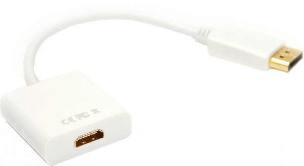 Кабель PowerPlant HDMI – DisplayPort 0,15 м білий (KD00AS1277) 