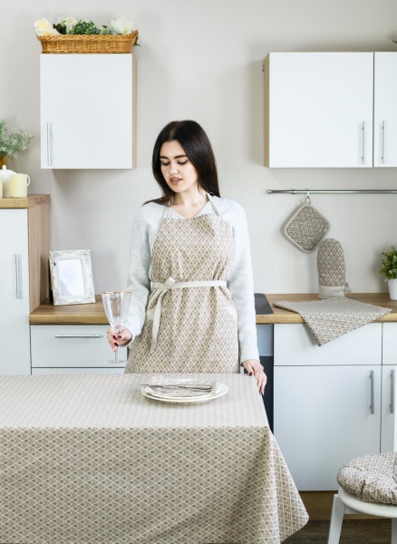 Скатерть Joy бежевый рисунок 110x136 см La Nuit 