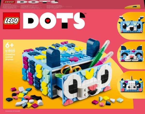 Конструктор LEGO DOTS Ящичек для творчества «Животные» 41805