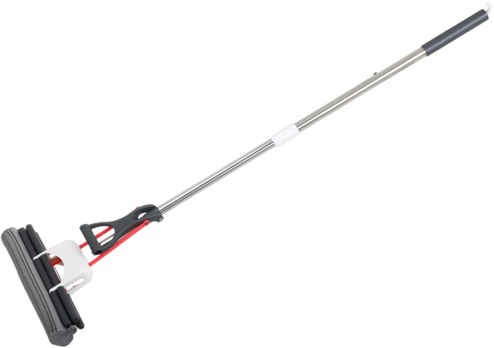 Швабра з губкою-валиком для підлоги OBERY Slideway з повійним віджимом 33 см сірий