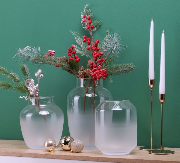 Ваза стеклянная прозрачная Frost 20х16 см Wrzesniak Glassworks